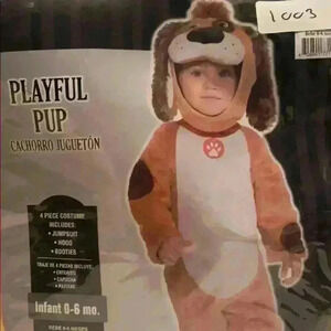 New Playfully Pup Puppy Dog costume Infant 0-6 months
